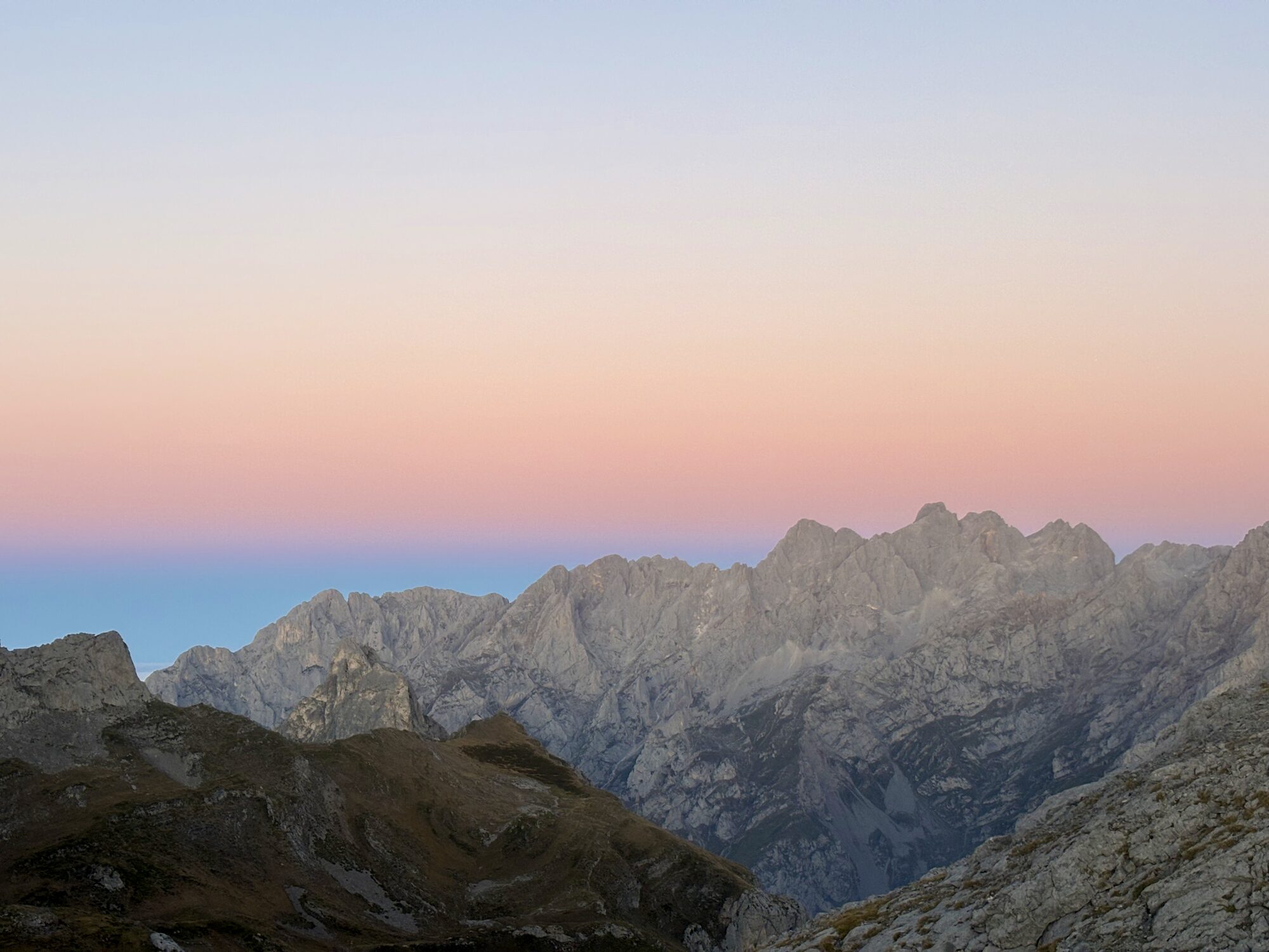 Atardecer en los Picos de Europa